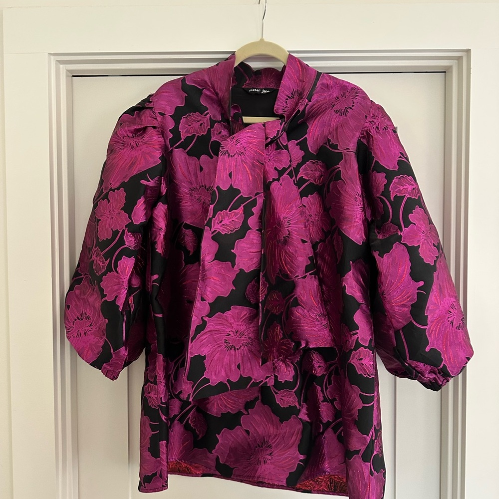 Floral Pink and Black Women's Dress